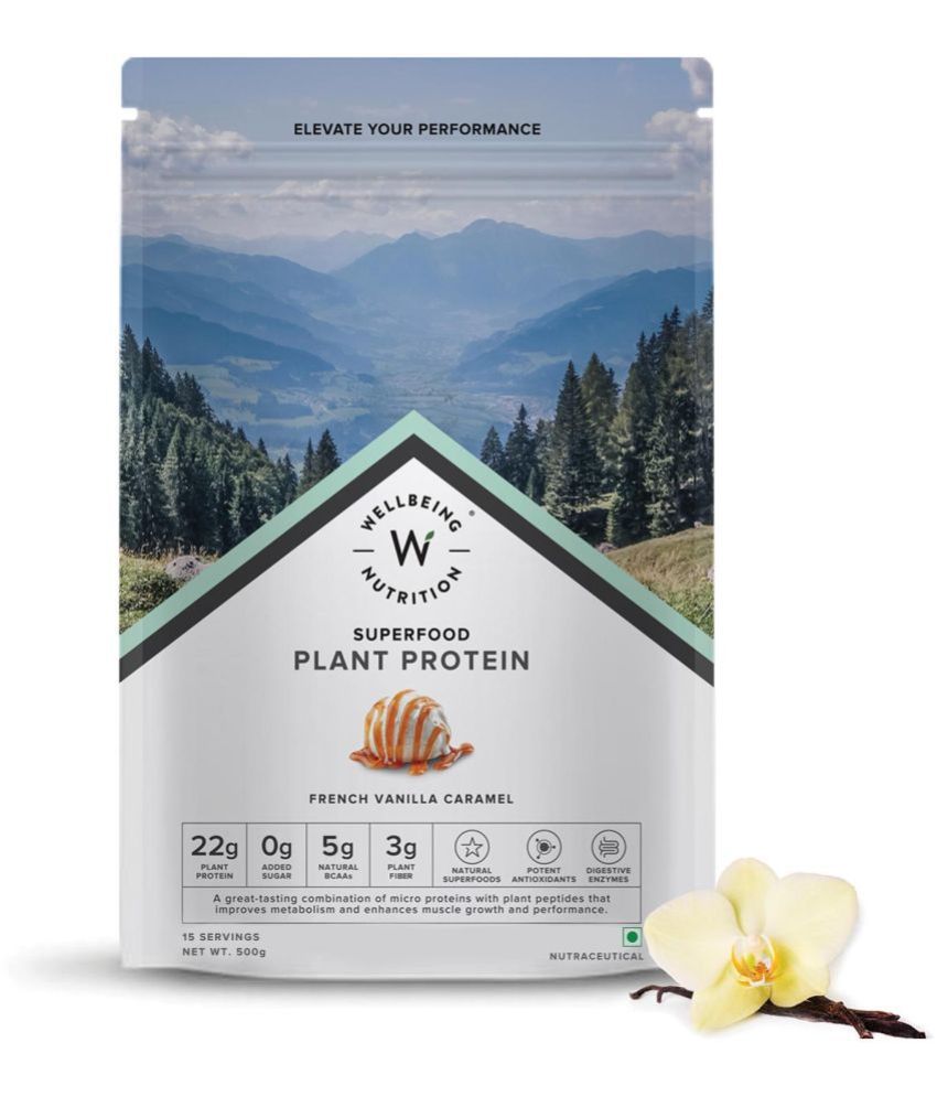     			Wellbeing Nutrition - French Vanilla Caramel 500g Plant Protein Powder ( 1 gm French Vanilla )