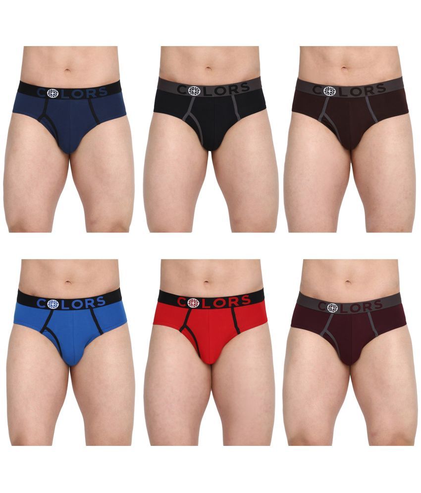     			COLORS by Rupa Frontline Multicolor Cotton Men's Briefs ( Pack of 6 )