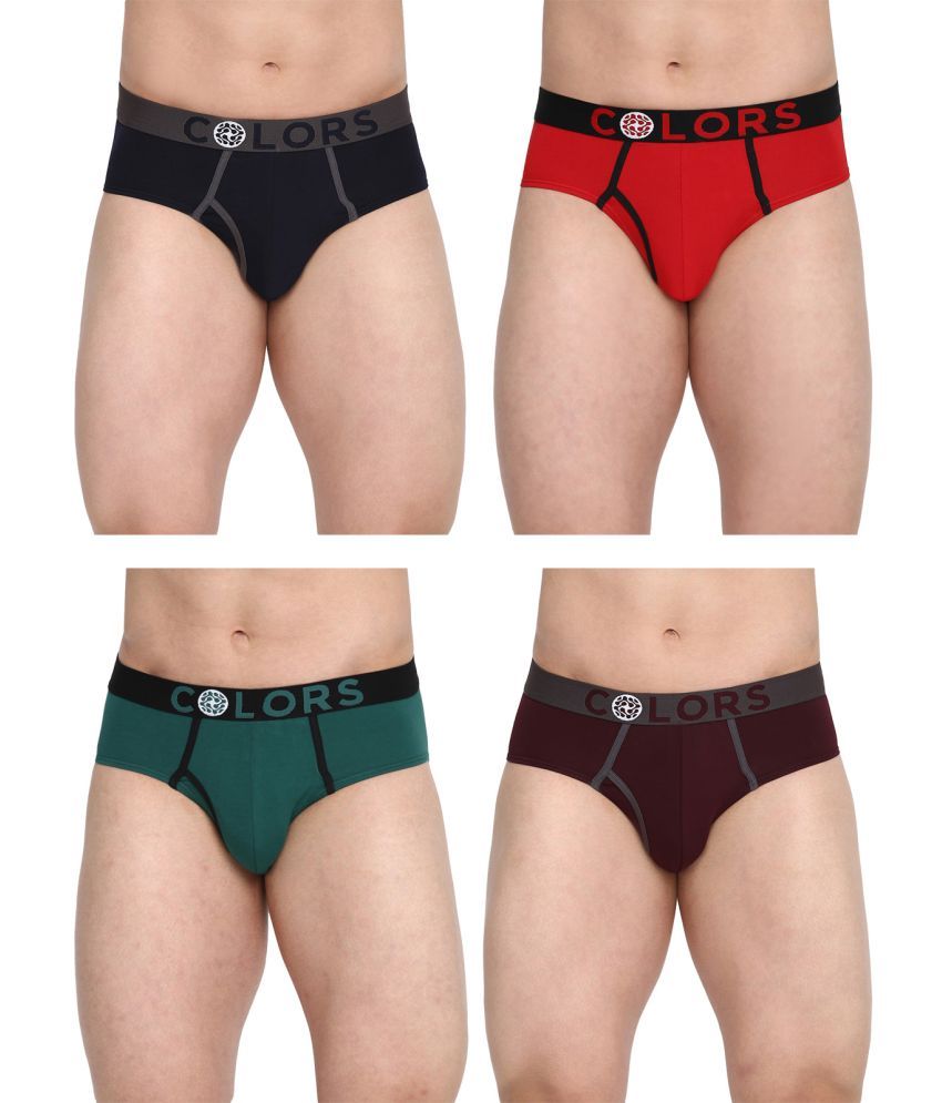     			COLORS by Rupa Frontline Multicolor Cotton Men's Briefs ( Pack of 4 )