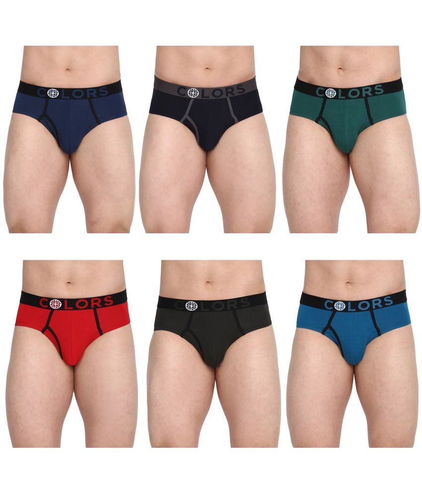     			COLORS by Rupa Frontline Multicolor Cotton Men's Briefs ( Pack of 6 )