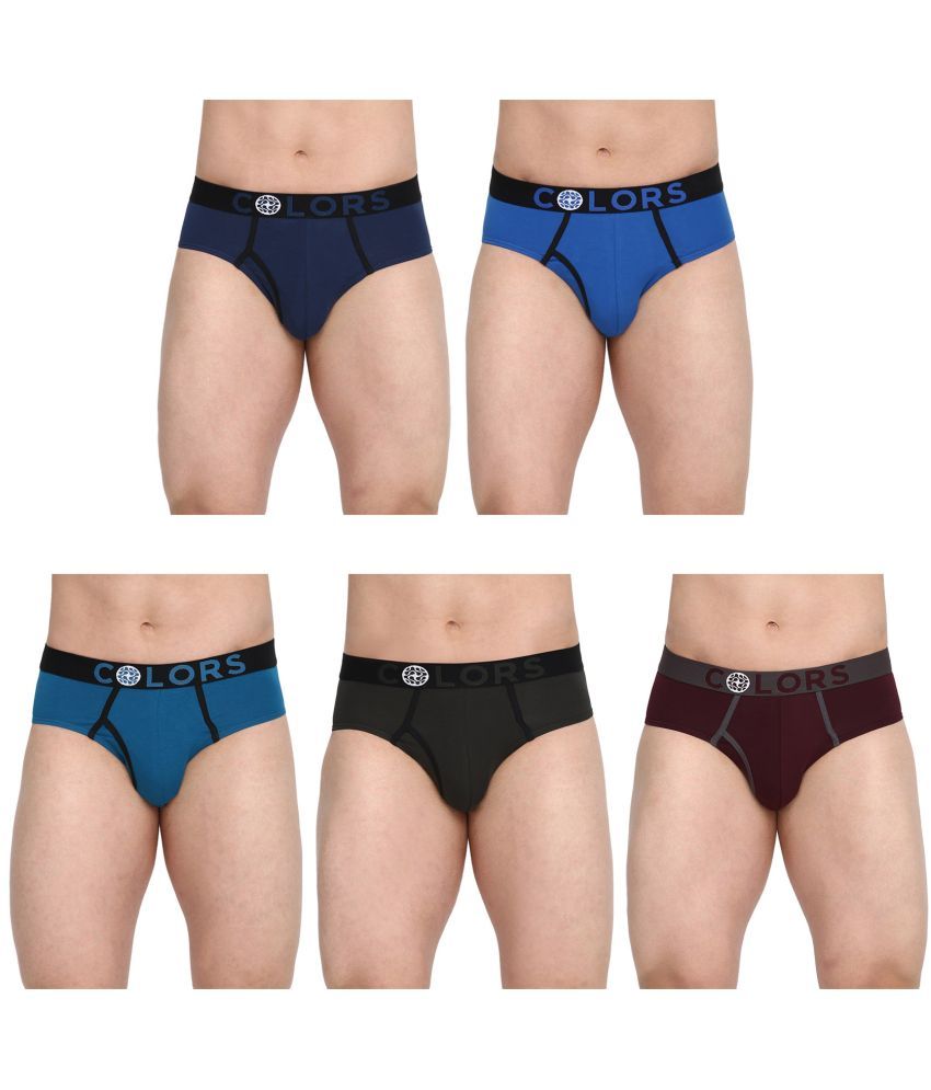     			COLORS by Rupa Frontline Multicolor Cotton Men's Briefs ( Pack of 5 )