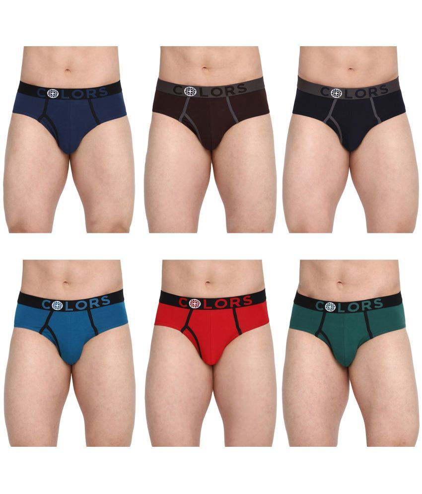     			COLORS by Rupa Frontline Multicolor Cotton Men's Briefs ( Pack of 6 )