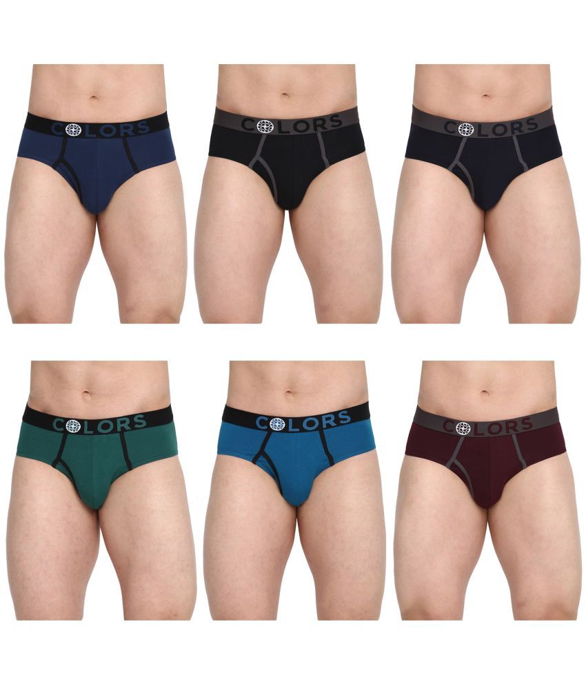     			COLORS by Rupa Frontline Multicolor Cotton Men's Briefs ( Pack of 6 )