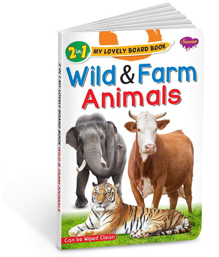    			2 in 1 My Lovely Board Book | Wild and Farm Animals