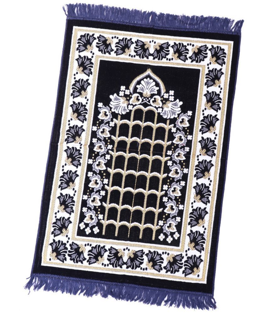     			ADIRNY Blue Single Regular Velvet Prayer Mat ( 110 X 70 cm )