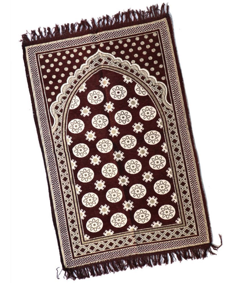     			ADIRNY Brown Single Regular Cotton Prayer Mat ( 110 X 70 cm )