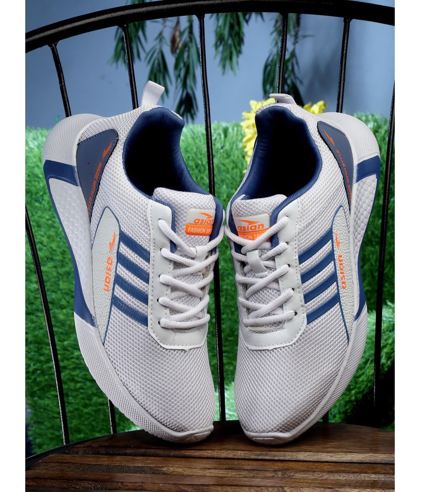     			ASIAN BATTLE-01 White Men's Sports Running Shoes