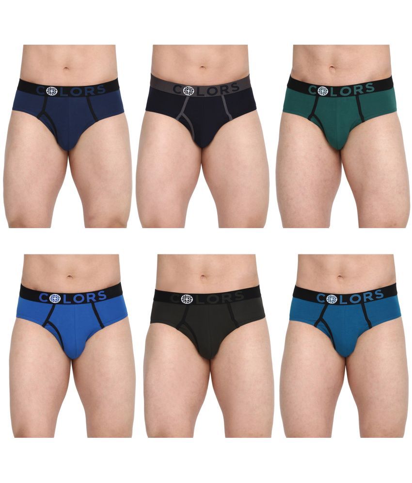     			COLORS by Rupa Frontline Multicolor Cotton Men's Briefs ( Pack of 6 )