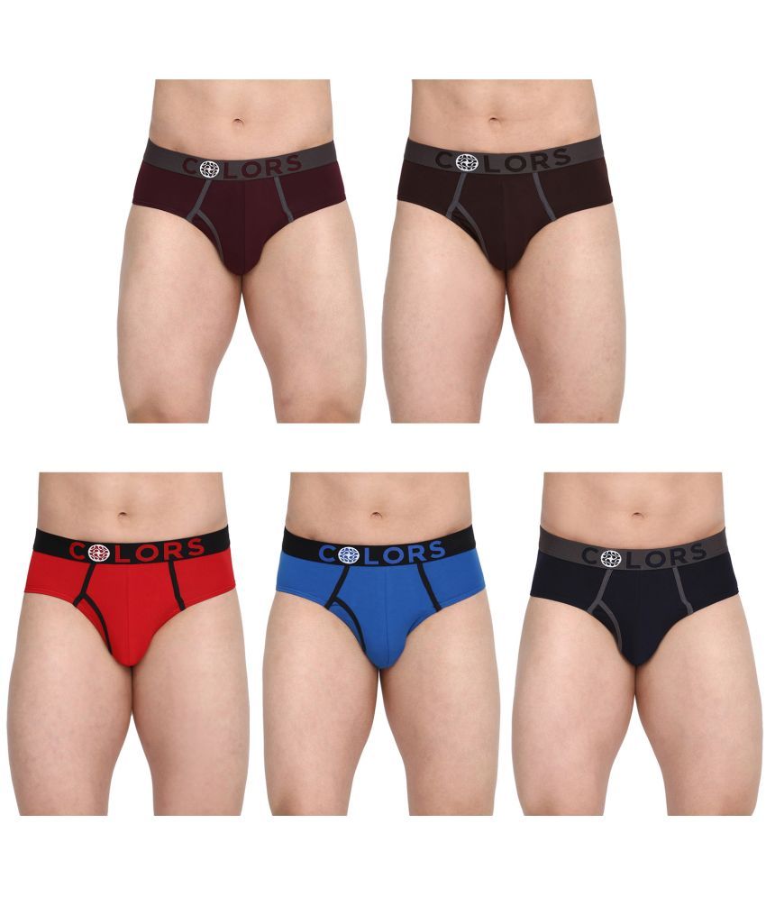     			COLORS by Rupa Frontline Multicolor Cotton Men's Briefs ( Pack of 5 )