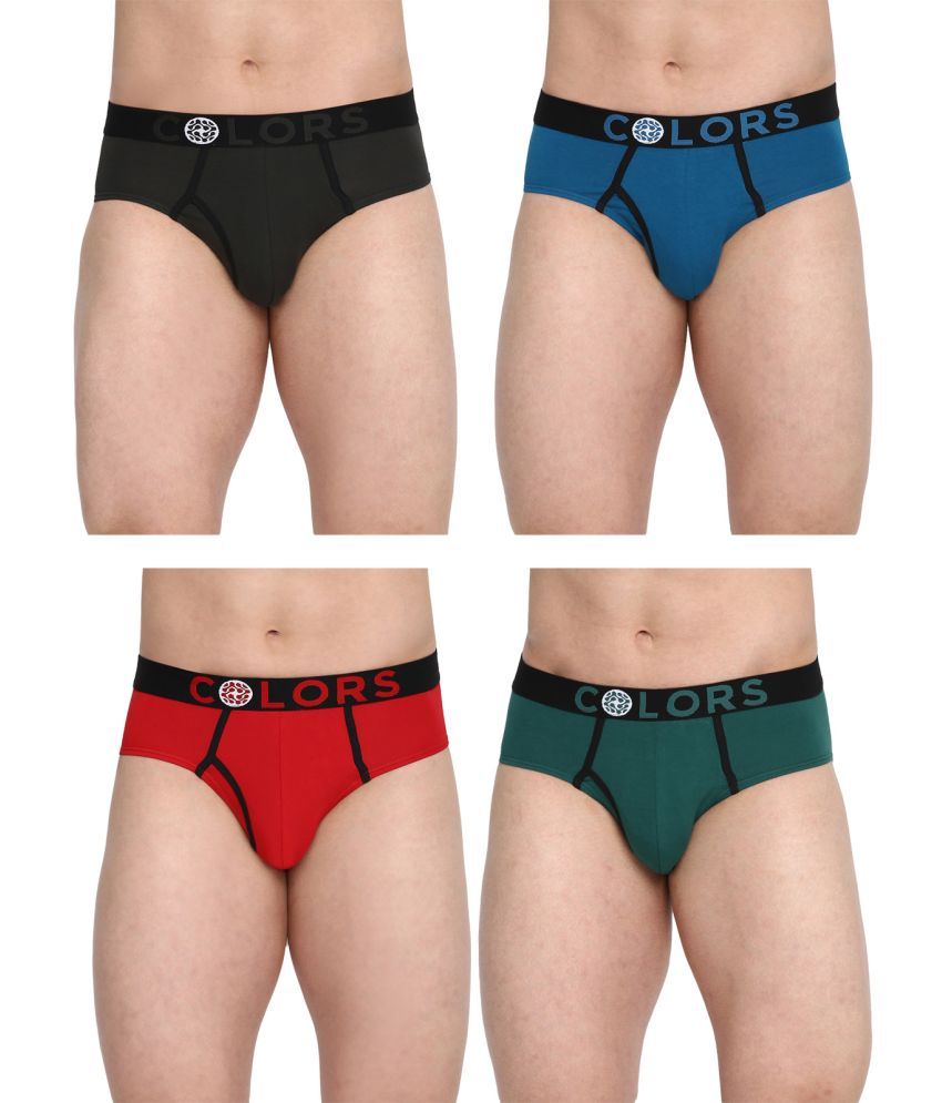     			COLORS by Rupa Frontline Multicolor Cotton Men's Briefs ( Pack of 4 )