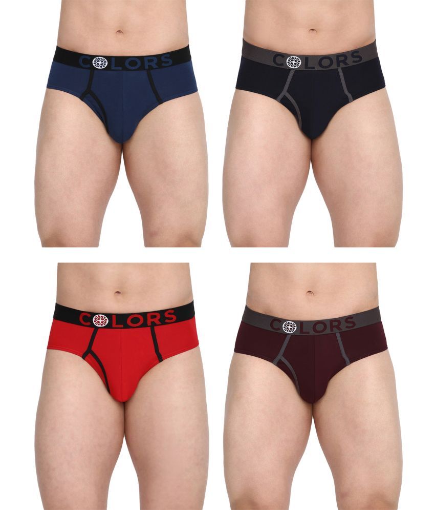     			COLORS by Rupa Frontline Multicolor Cotton Men's Briefs ( Pack of 4 )