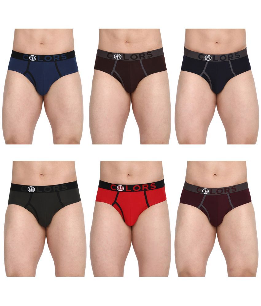     			COLORS by Rupa Frontline Multicolor Cotton Men's Briefs ( Pack of 6 )