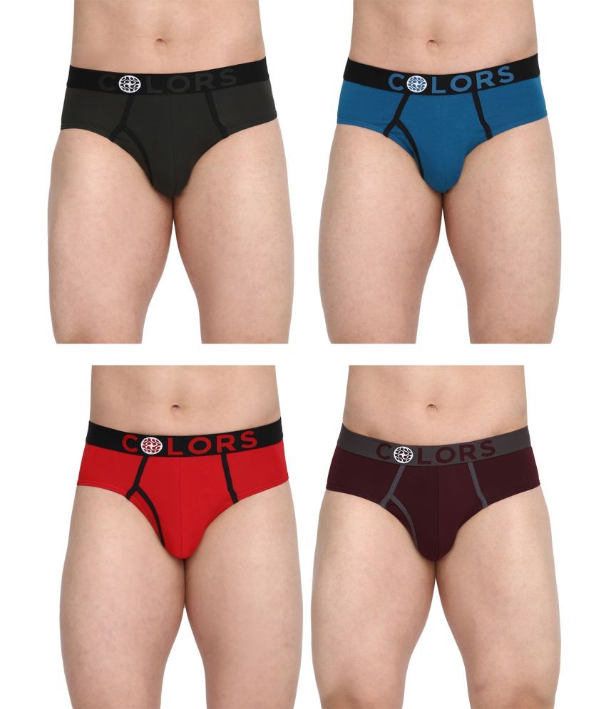     			COLORS by Rupa Frontline Multicolor Cotton Men's Briefs ( Pack of 4 )