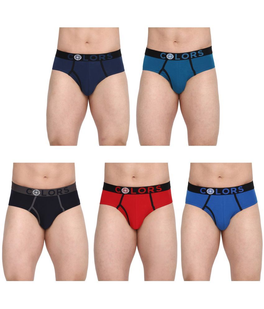     			COLORS by Rupa Frontline Multicolor Cotton Men's Briefs ( Pack of 5 )