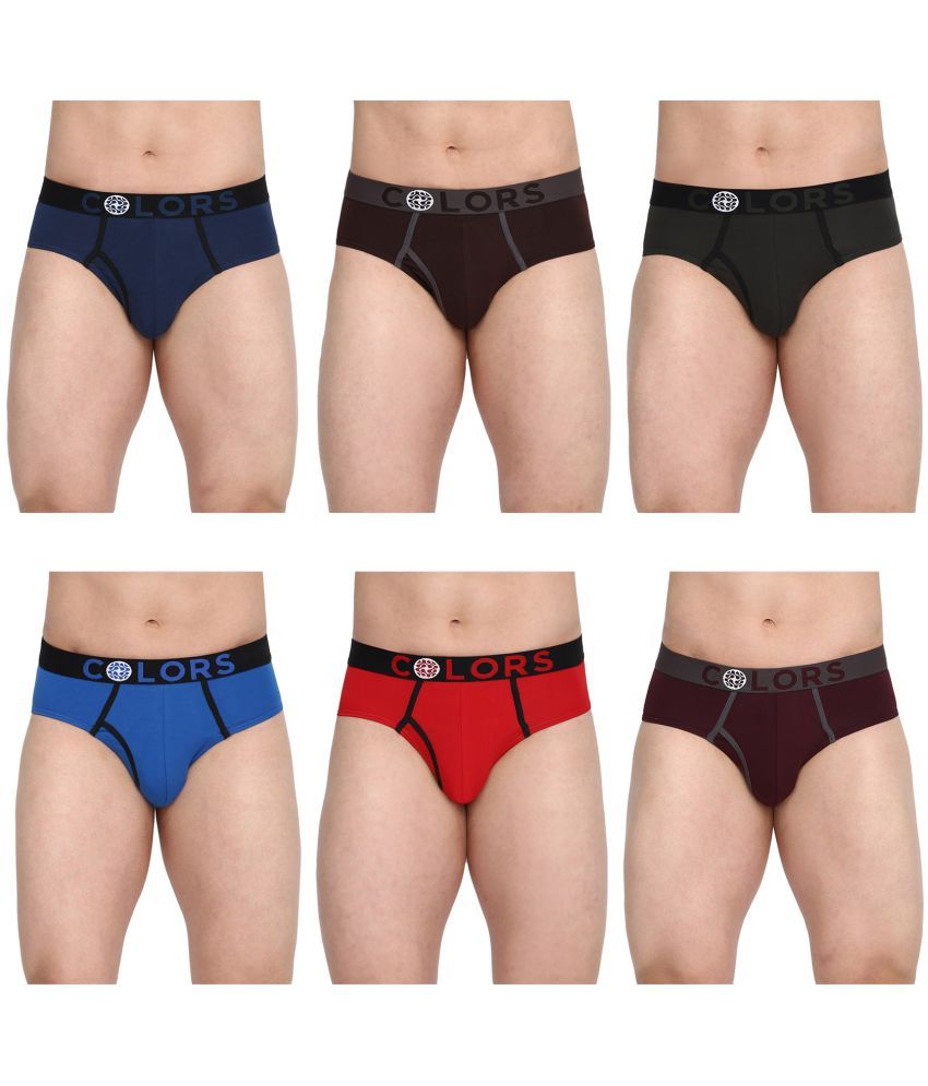     			COLORS by Rupa Frontline Multicolor Cotton Men's Briefs ( Pack of 6 )