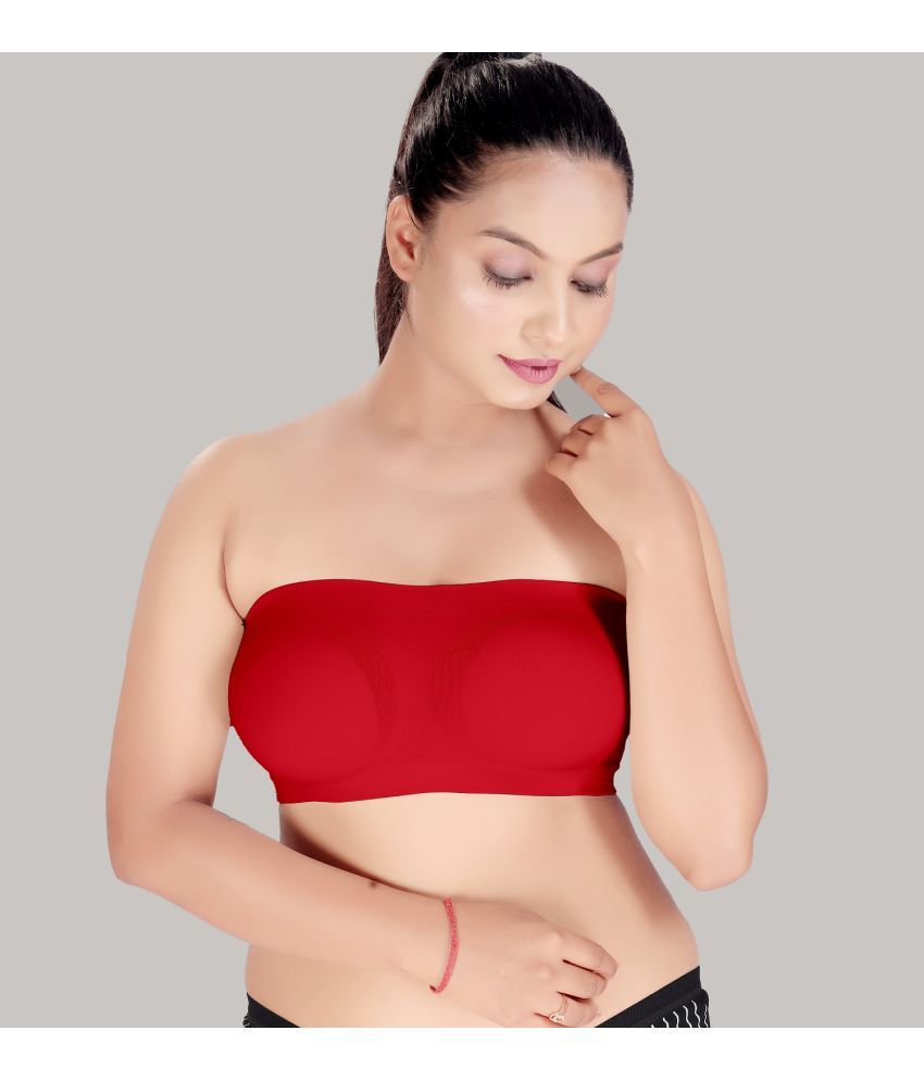     			HAYA Polyester Women's Strapless Bra ( Red ) Nima Tube air Bra