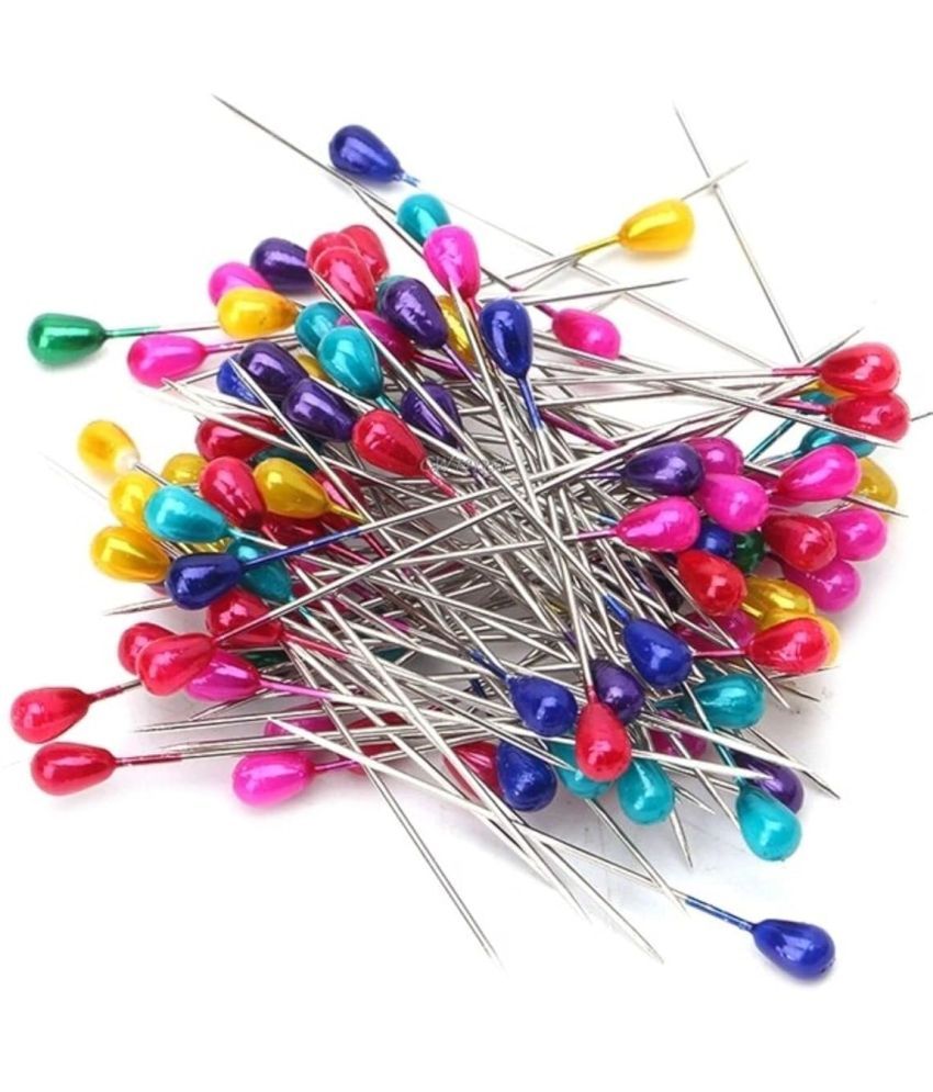     			Jyoti Pearl Head Pins Round Multicolored for Tailoring, Dressmaking, Crafting, Sewing, College Project, Ornament, Patch Work, Florist, Decorating, Hijab & Scarf for Women # 22842 (1000 Pins in a Box)