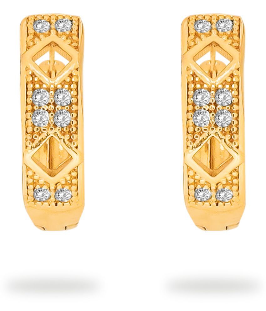     			LUV FASHION Golden Huggies Earrings ( Pack of 1 )