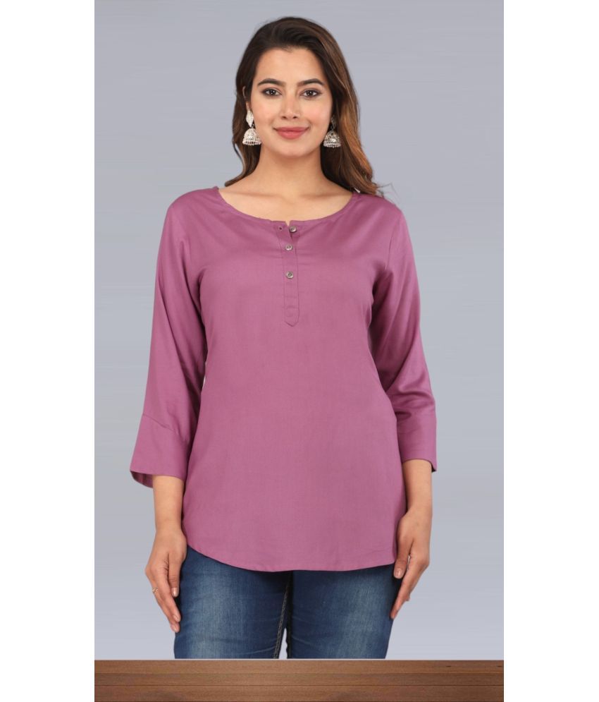     			Mjay Purple Rayon Women's Regular Top ( Pack of 1 )