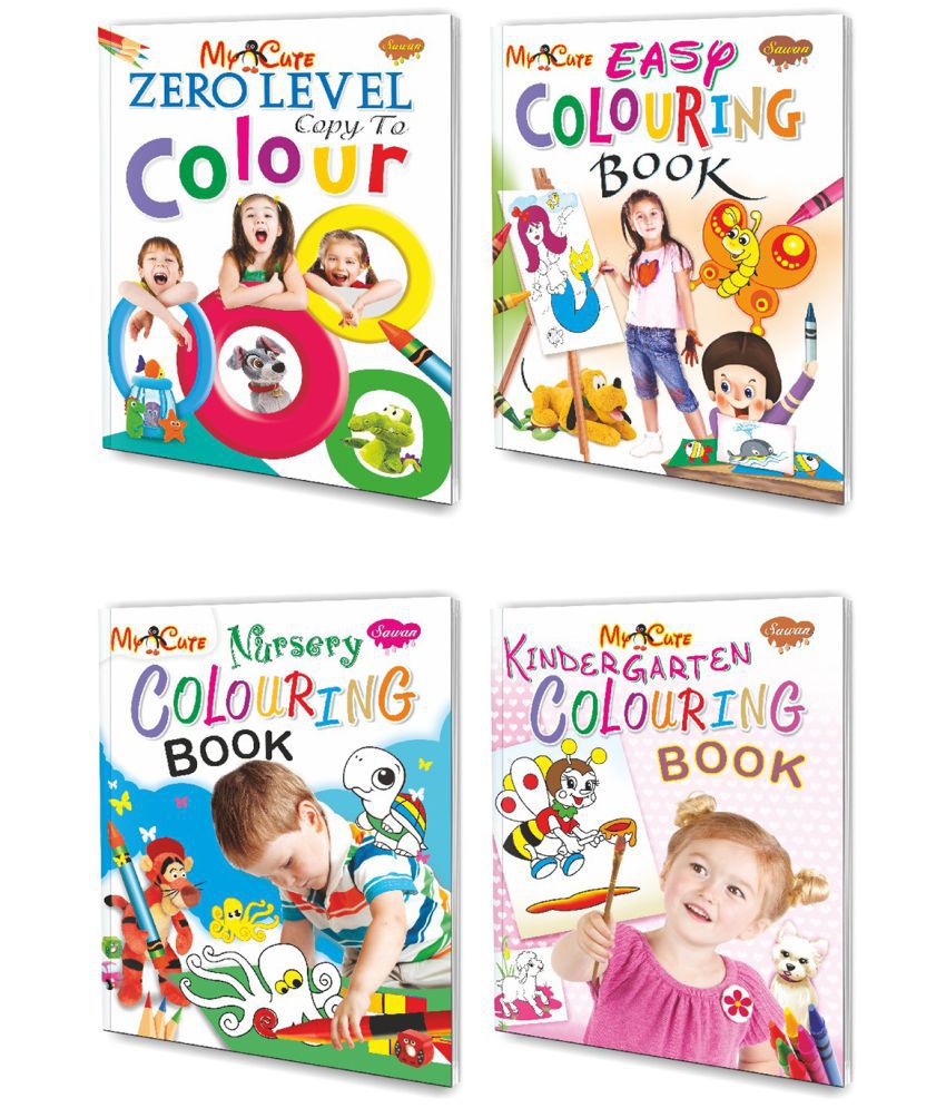     			My Cute Colouring Books For beginners | Pack of 4 Books