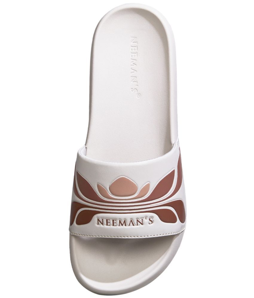     			Neemans Cream Men's Slide Flip Flop