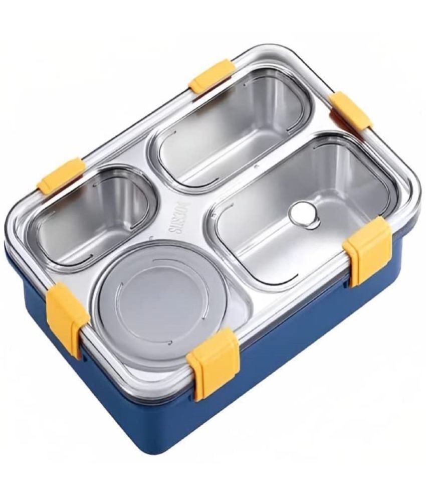     			Saykhus 4 Compartment Steel Lunch Box Stainless Steel Lunch Box 1 - Container ( Pack of 1 )