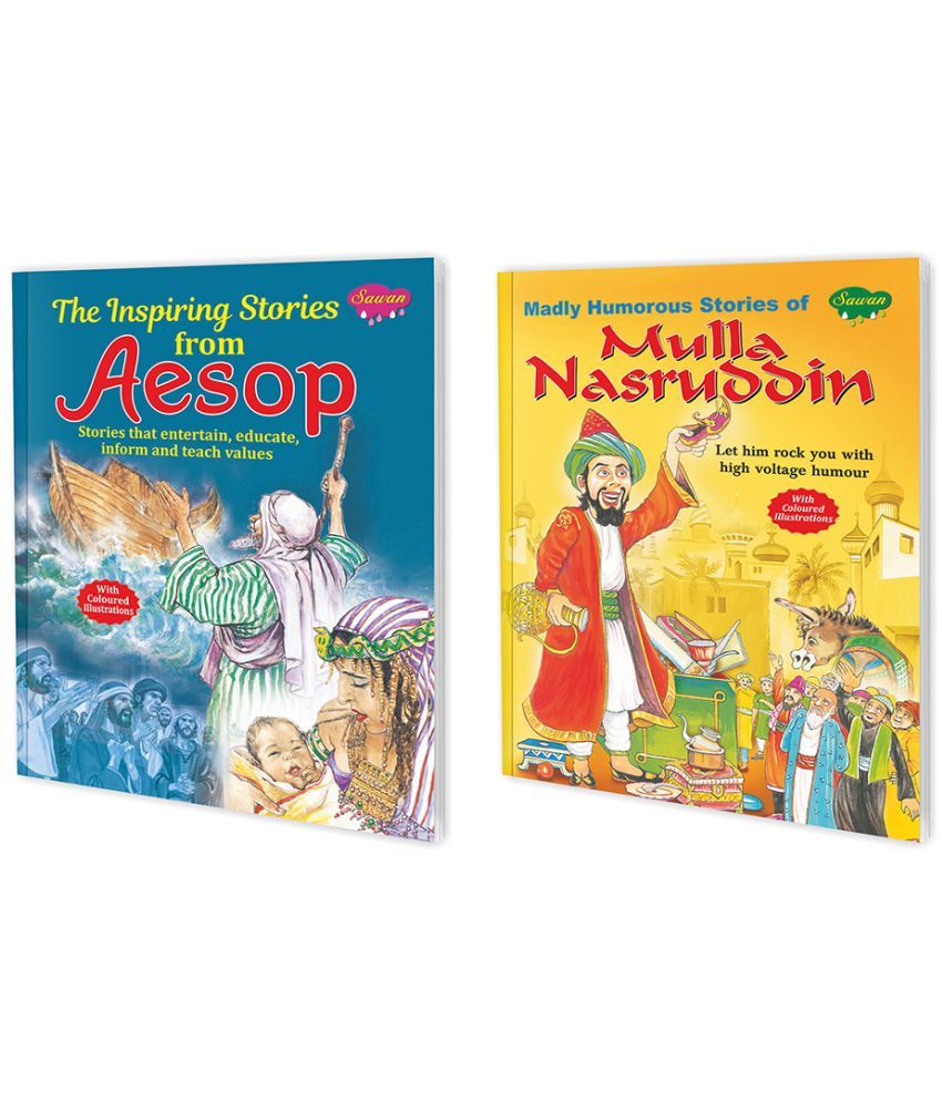     			Set of 2 Books | Children Story Books : The Inspiring Stories from Aesop and Madly Humorous Stories of Mulla Nasruddin