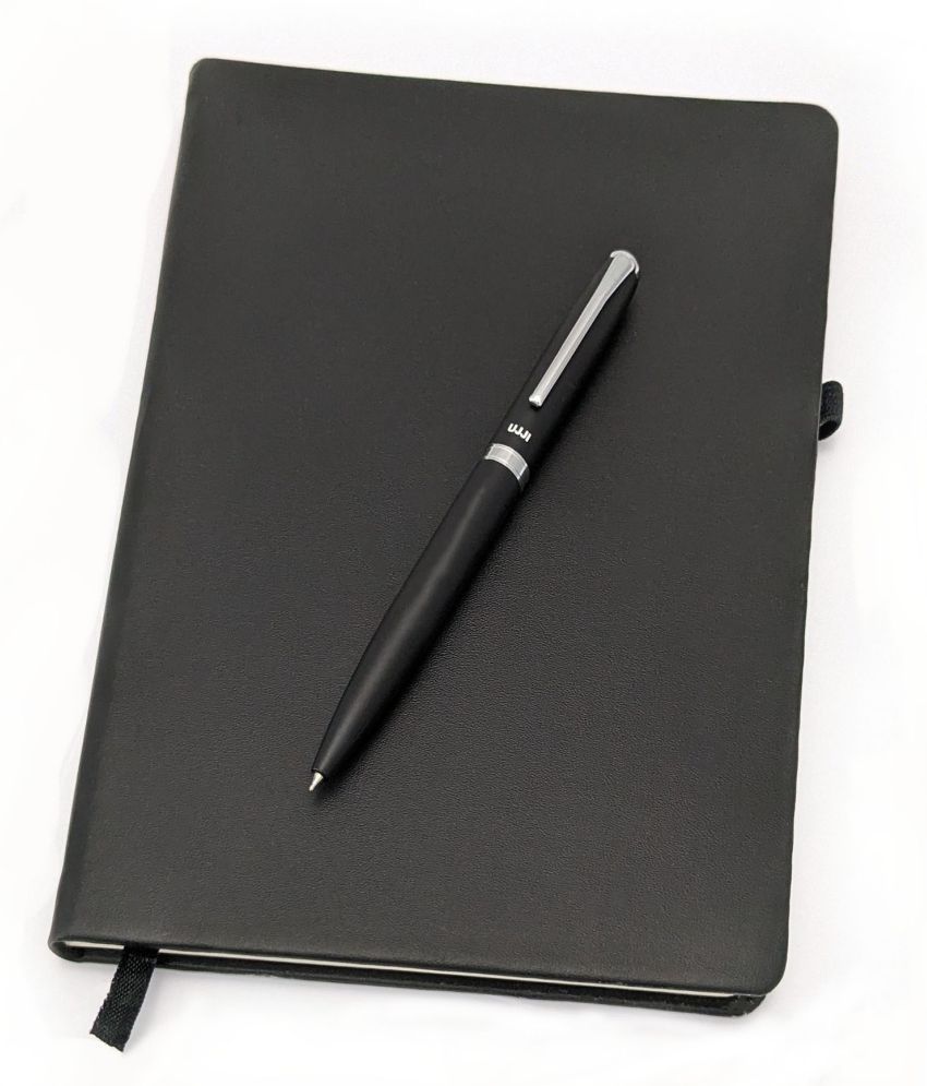     			UJJi Twist Metal Pen & Notebook Set in PU Leather Cover