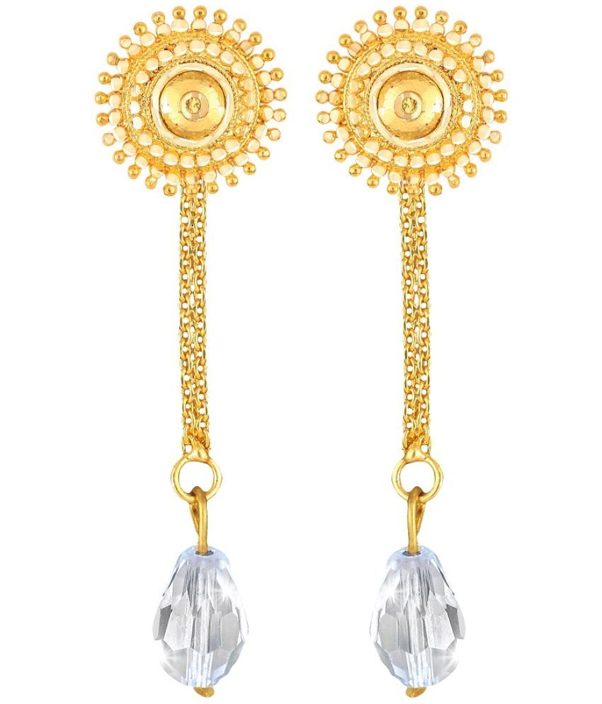     			VIVASTRI Golden Drop Earrings ( Pack of 2 )