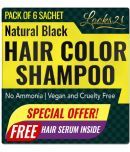 Looks21 Hair Colour Shampoo Ammonia Free Permanent Hair Color 1 mL Black