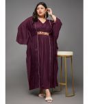 Miss Chase A+ Rayon Solid Full Length Women's Kaftan - Wine ( Pack of 1 )