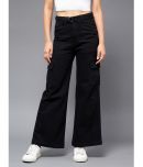 Miss Chase - Black Denim Wide Leg Women's Jeans ( Pack of 1 )