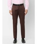 Solemio Slim Flat Men's Formal Trouser - Brown ( Pack of 1 )