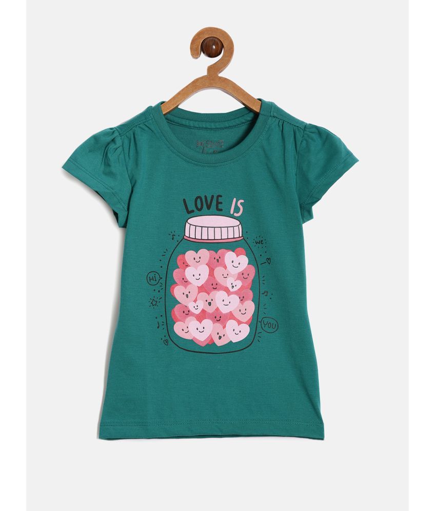     			Dixcy Slimz Teal Cotton Girls T-Shirt ( Pack of 1 )