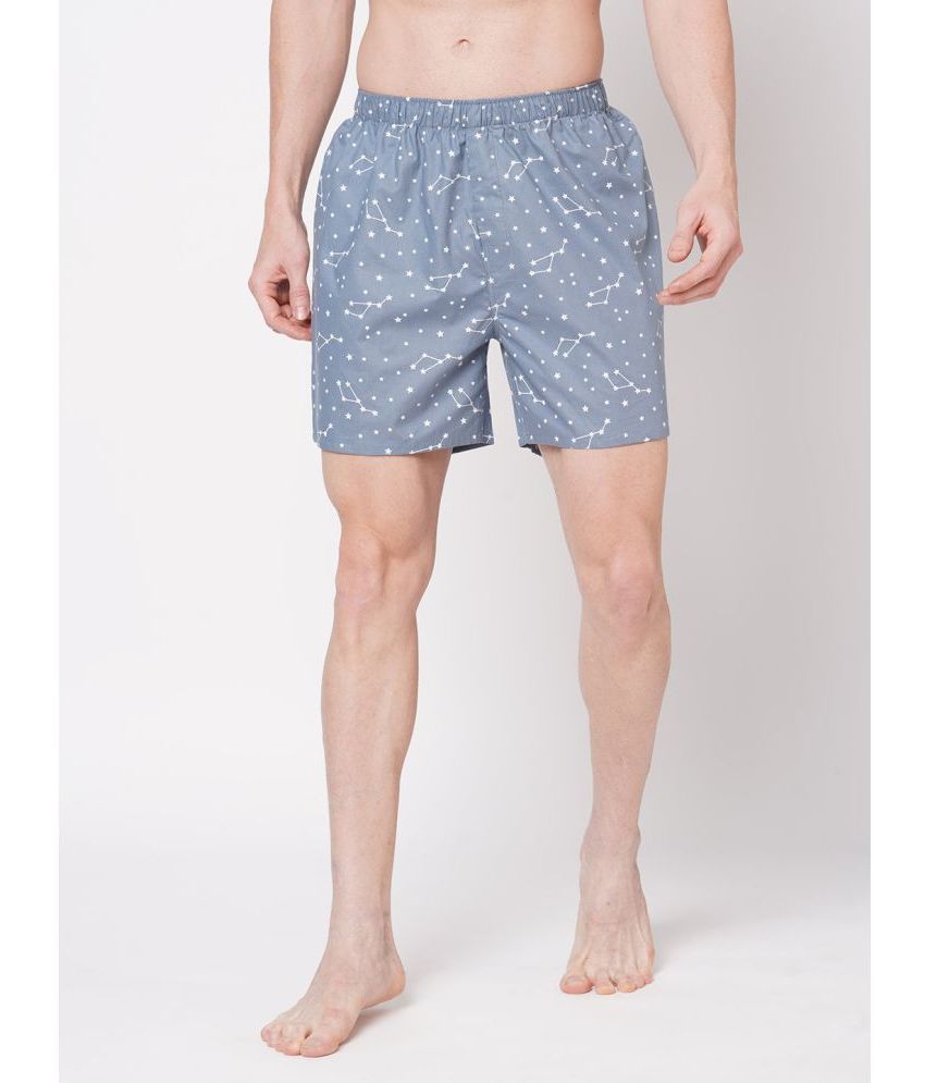     			Fitz Cotton Men's Boxer- ( Grey )