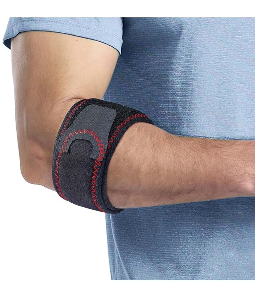     			Hansaplast Active Tennis Elbow Support for Men & Women with visible Pressure Pad for Long Lasting Pain Relief | Skin Friendly with Adjustable Strap for Custom Fit