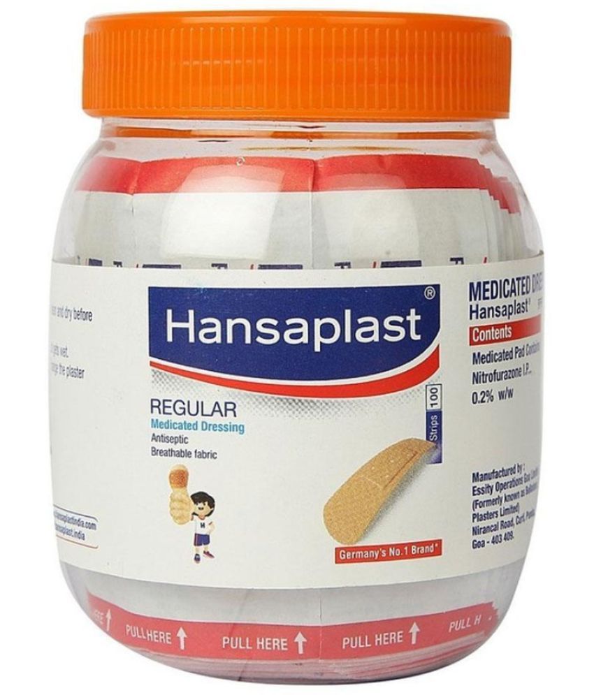     			Hansaplast Regular Bandage, Bandage for cuts & wounds|Breathable fabric, skin colour - 100 strips