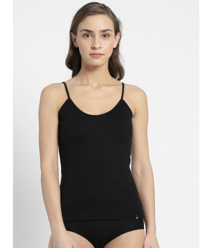     			Jockey 1487 Women's Super Combed Cotton Rib Camisole with Adjustable Straps - Black