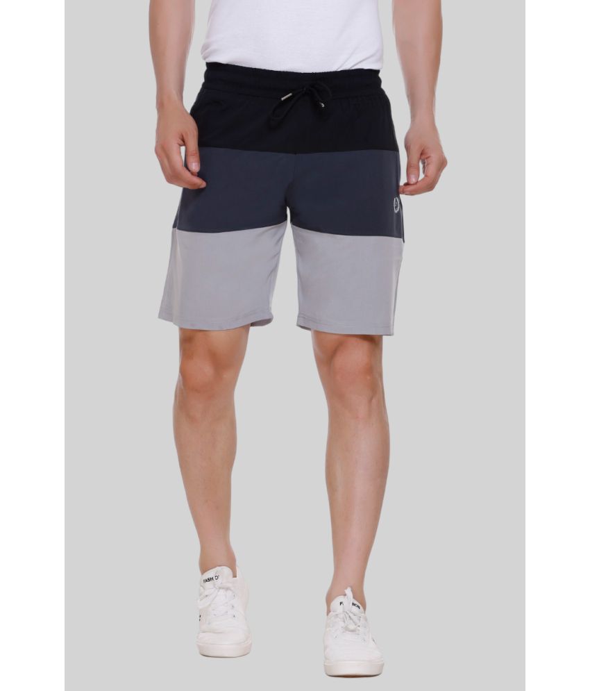     			LEEBONEE Grey Polyester Men's Shorts ( Pack of 1 )
