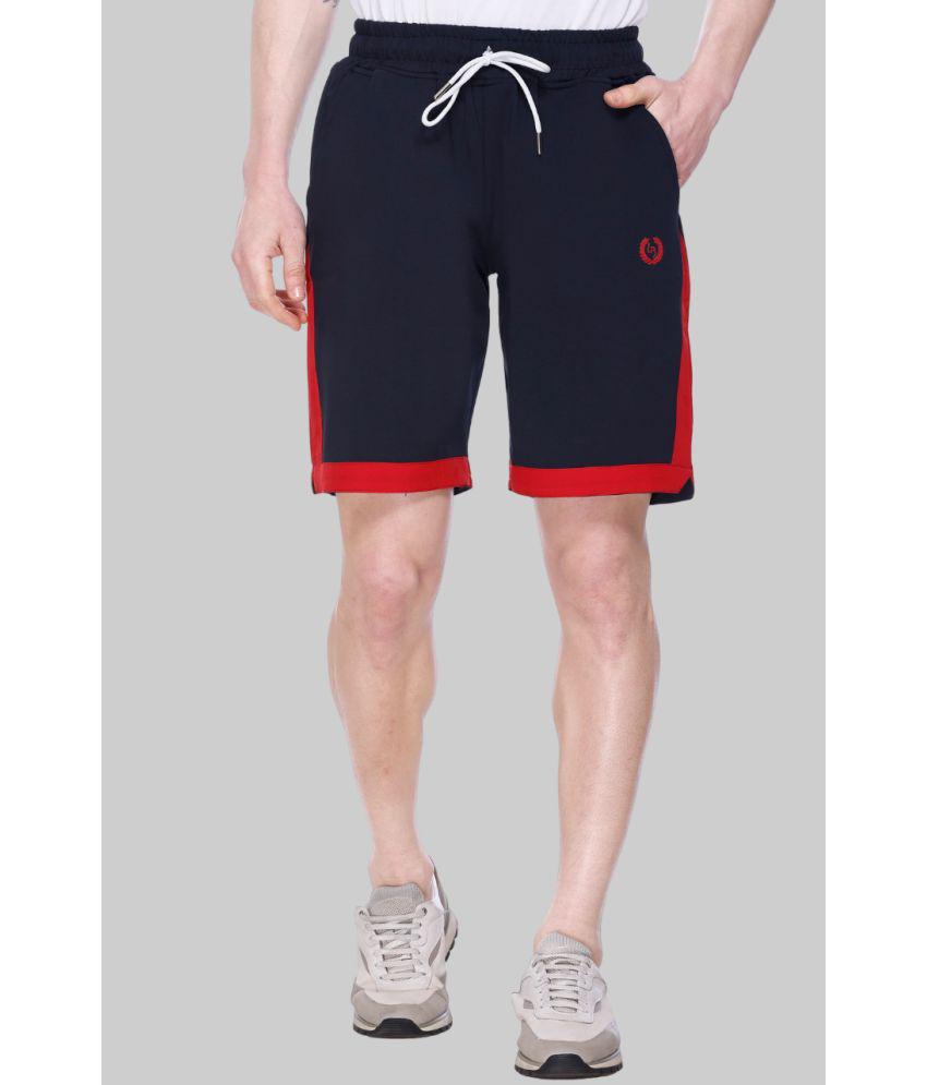     			LEEBONEE Navy Polyester Blend Men's Shorts ( Pack of 1 )