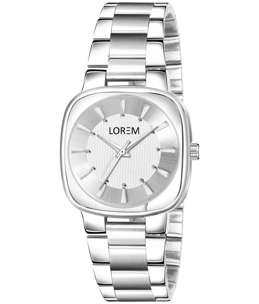     			Lorem Silver Metal Analog Womens Watch