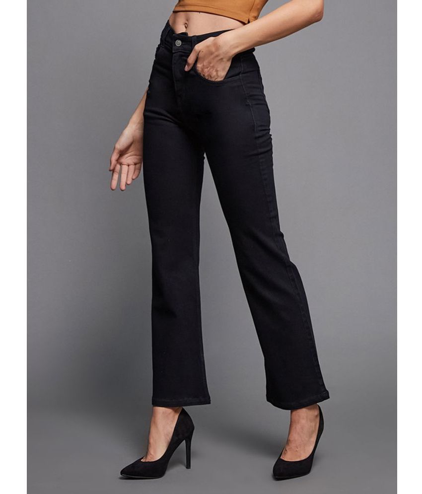     			Miss Chase - Black Denim Wide Leg Women's Jeans ( Pack of 1 )