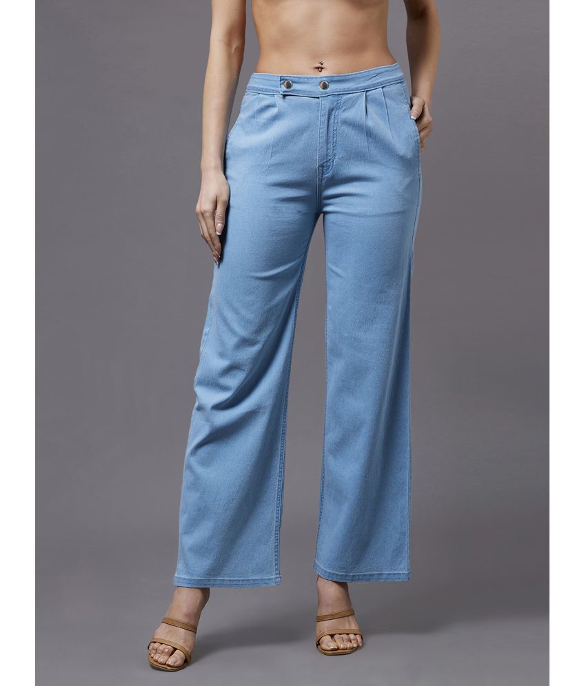     			Miss Chase - Light Blue Denim Wide Leg Women's Jeans ( Pack of 1 )