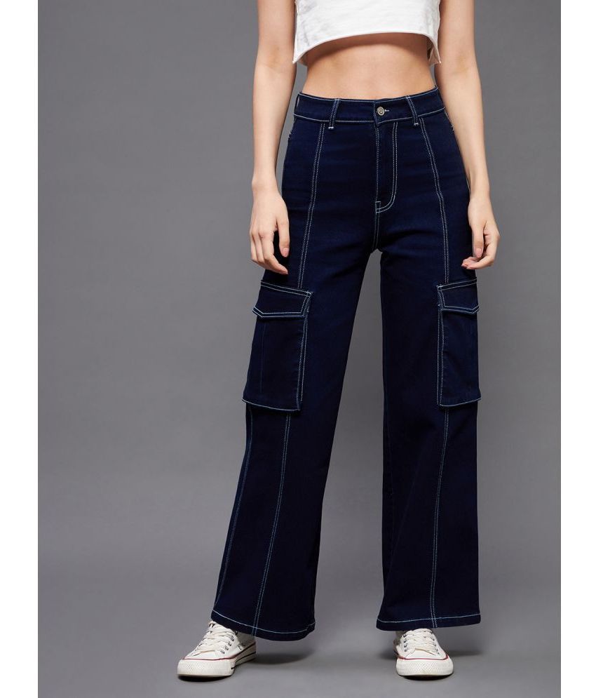     			Miss Chase - Navy Blue Denim Wide Leg Women's Jeans ( Pack of 1 )