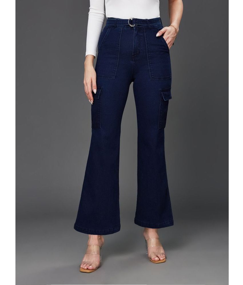     			Miss Chase - Navy Blue Denim Wide Leg Women's Jeans ( Pack of 1 )