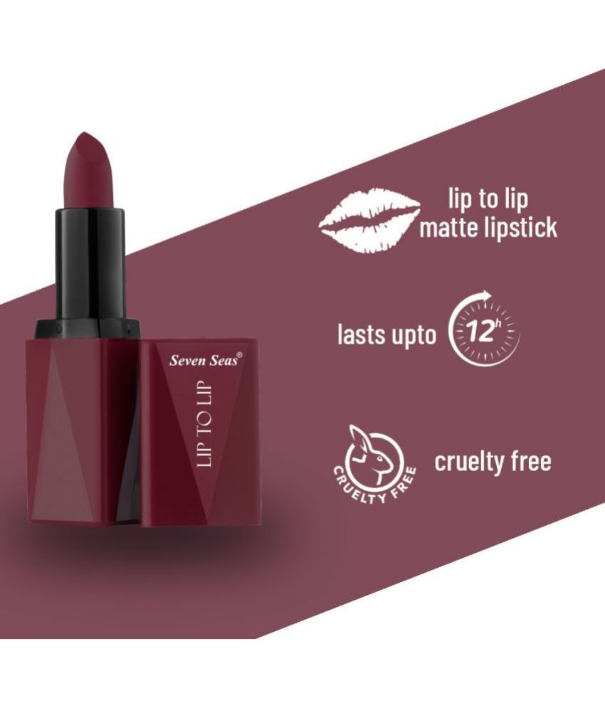     			Seven Seas Lip To Lip Matte Lipstick | High Coverage | High Intensity Lipstick (Castro 1)