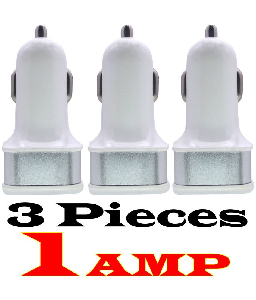     			JMALL Car Mobile Charger 1 Amp 3 Pieces White