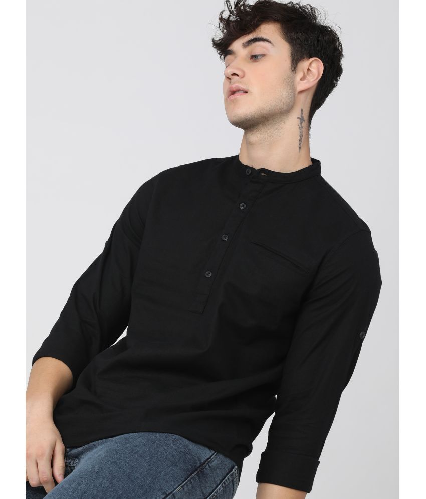     			Ketch 100% Cotton Slim Fit Solids Full Sleeves Men's Casual Shirt - Black ( Pack of 1 )