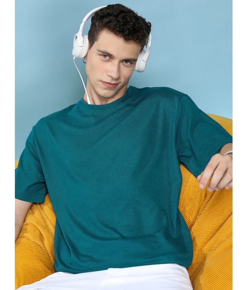     			Ketch Polyester Oversized Fit Solid Half Sleeves Men's T-Shirt - Green ( Pack of 1 )