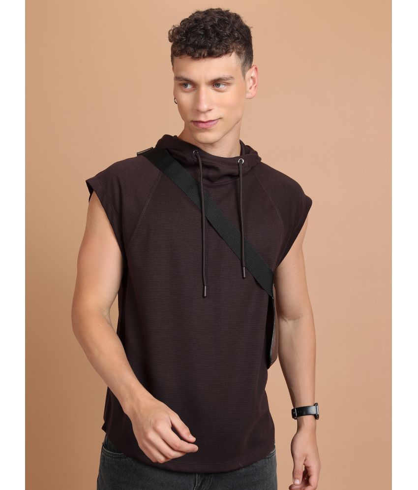     			Ketch Polyester Relaxed Fit Solid Sleeveless Men's T-Shirt - Brown ( Pack of 1 )